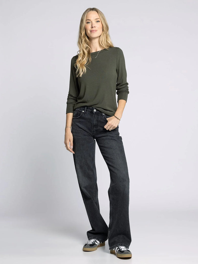 Stacy Ribbed Long Sleeve Top