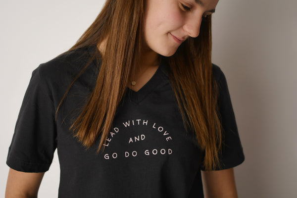 LEAD WITH LOVE TEE | DARK GRAY