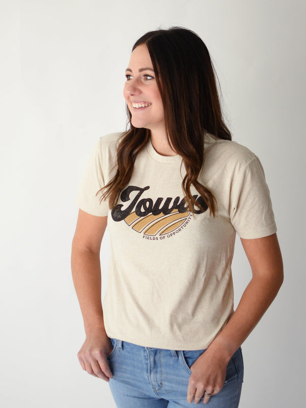 FIELDS OF OPPORTUNITY IOWA TEE IN CREAM