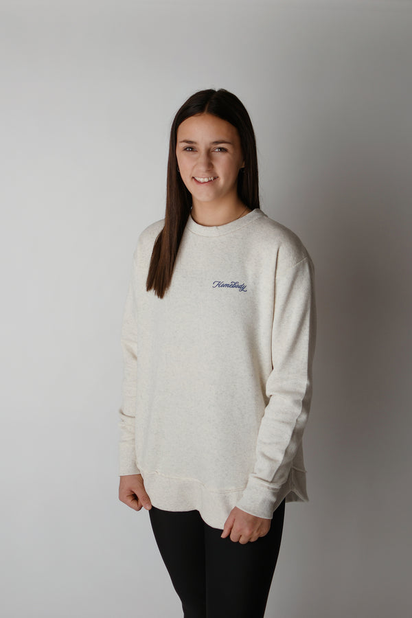 THE HOMEBODY CLUB CREWNECK SWEATSHIRT | OATMEAL