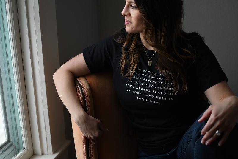 BE KIND TO YOUR MIND TEE | WOMEN’S BLACK T-SHIRT