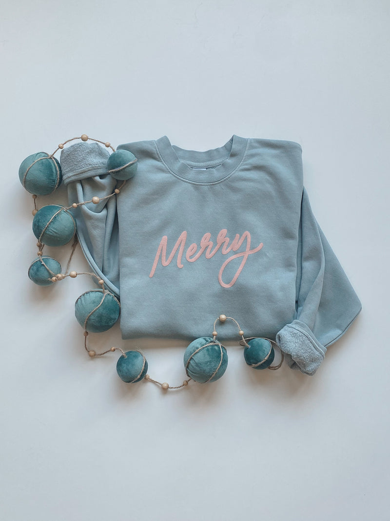 MERRY SWEATSHIRT | SAGE