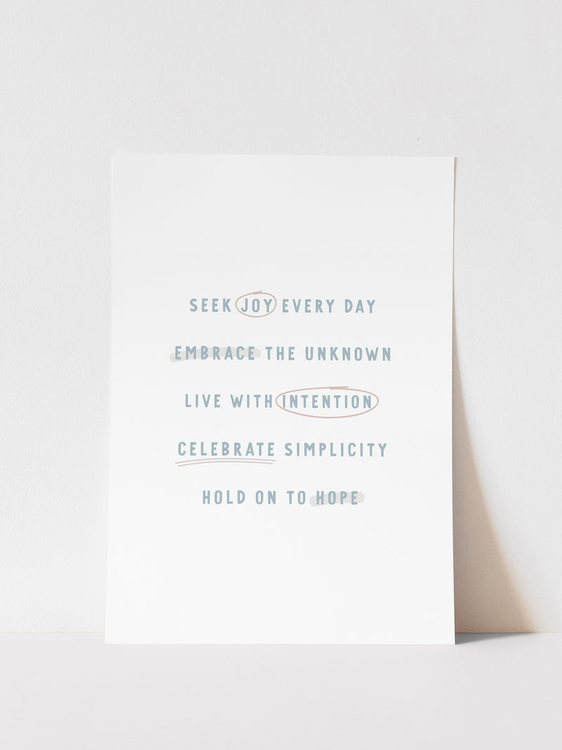 DAILY MANTRA - ART PRINT